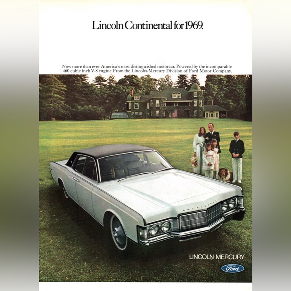 5/$20 Ford Lincoln Continental 1968 Advertisement - Picture 1 of 1